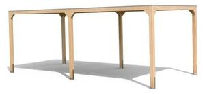 Karibu Kocka 3. Fa kerti pavilon / modern kerti pavilon - 1 hosszabbítással, 627 cm x 320 cm