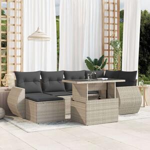 VidaXL Polyrattan Kerti Ülőgarnitúra - 7 részes