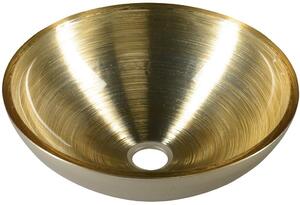 Sapho Murano mosdótál 40x40 cm kerek mosdótálak barna/bézs-arany AL5318-67