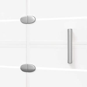 VidaXL fehér ESG zuhanykabin összecsukható ajtóval 100 x 140 cm