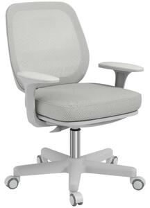 Vinsetto irodai szék, ergonomikus íróasztali szék forgófunkcióval, állítható magasságú, szürke