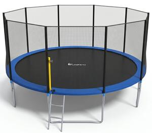 Funfit 465cm külső hálós Trambulin létrával - kék
