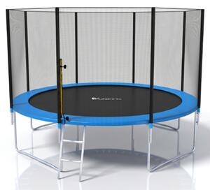 Funfit 374cm külső hálós Trambulin létrával - kék
