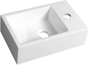 Sapho Small mosdótál 36x23 cm négyszögletes klasszikus-beépíthető-mosdótálak fehér AL565