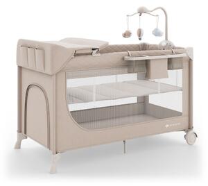 KINDERKRAFT Utazóágy LEODY UP Beige kiegészítőkkel