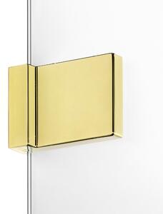 New Trendy Avexa Gold Shine zuhanykabin 90x80 cm négyszögletes arany fényes/átlátszó üveg EXK-1696