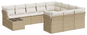 VidaXL Polyrattan Kerti Ülőgarnitúra - 11 részes - Bézs