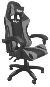 Masszírozós gamer szék, fekete-szürke