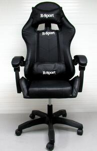 Masszírozós gamer szék, fekete