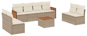 VidaXL Polyrattan Kerti Ülőgarnitúra - 9 részes - Bézs