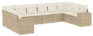 VidaXL Polyrattan Kerti Ülőgarnitúra - 10 részes - Bézs