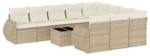 VidaXL Polyrattan Kerti Ülőgarnitúra - 11 részes - Bézs