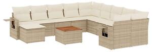 VidaXL Polyrattan Kerti Ülőgarnitúra - 14 részes - Bézs