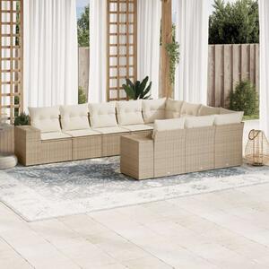 VidaXL Polyrattan Kerti Ülőgarnitúra - Bézs - 10 részes