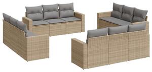 VidaXL Polyrattan Kerti Ülőgarnitúra - Bézs - 12 részes