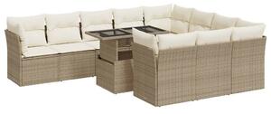 VidaXL Polyrattan Kerti Ülőgarnitúra - 11 részes - Bézs