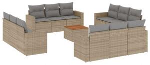 VidaXL Polyrattan Kerti Ülőgarnitúra - 13 részes - Bézs
