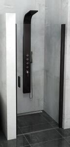 Polysan Zoom Line Black zuhanyajtók 90 cm dönthető fekete matt üveg/átlátszó üveg ZL1290B