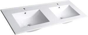 Sapho Slim mosdótál 121.5x46 cm négyszögletes beépíthető-dupla fehér 1601-120