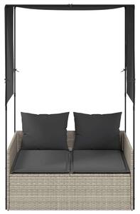 VidaXL Dupla Napozóágy - Polyrattan - 118x110x187 cm