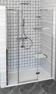 Polysan Fortis Line drzwi prysznicowe 130 cm wnękowe prawe chrom/szkło przezroczyste FL1513R