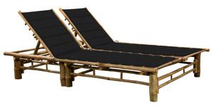 VidaXL Bambusz Napozóágy - 2 személyes - 200x130cm