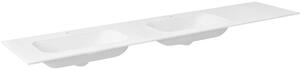 Sapho Aruba mosdótál 220x51.5 cm négyszögletes beépíthető-dupla fehér AR220-B2L