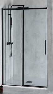 Polysan Altis Line Black zuhanyajtók 111 cm tolható fekete matt üveg/átlátszó üveg AL3912B