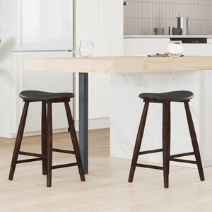 Étkező Székek 2 pcs Világos Barna 46 x 37 x 63 cm Tömör Gumi Fa