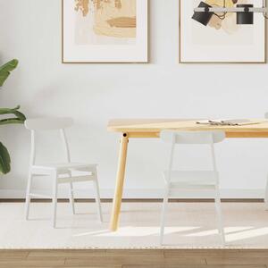 Étkezőszék 2 pcs Fehér 43 x 44,5 x 77 cm Tömör Gumi Fa