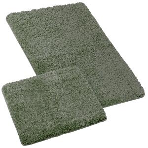 Mikro fürdőszobai szőnyegkészlet zöld, 60 x 100 cm, 60 x 50 cm