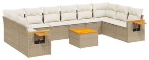 VidaXL Polyrattan Kerti Ülőgarnitúra - 11 részes - Bézs