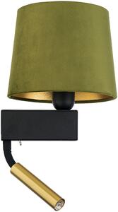 Nowodvorski Lighting Chillin oldalfali lámpa fekete-sárgaréz-zöld-arany 8214