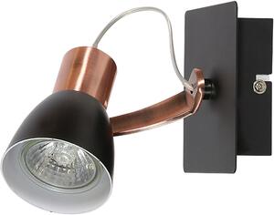 Candellux Markus oldalfali lámpa 1x50 W fekete-réz 91-35554-M