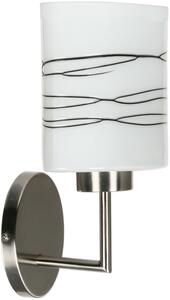 Candellux Visola oldalfali lámpa 1x60 W fehér-barna-nikkel 21-10363