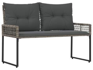 VidaXL Kerti pad párnával Szürke 118 x 55 x 82 cm PE rattan és szövet