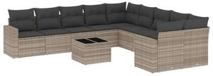 VidaXL Polyrattan Kerti Ülőgarnitúra - 11 részes