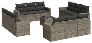 VidaXL Polyrattan Kerti Ülőgarnitúra - 13 részes - Szürke