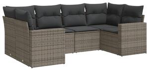 VidaXL Polyrattan Kerti Ülőgarnitúra - 6 részes - Szürke