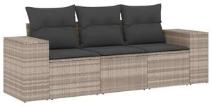 VidaXL Polyrattan Kerti Ülőgarnitúra - 3 részes