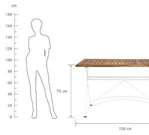 PARKLIFE összecsukható asztal natúr-fehér, 130x80cm