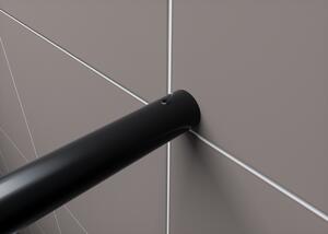 Hagser Bertina zuhanykabin fal walk-in 80 cm fekete matt üveg/átlátszó üveg HGR00000022