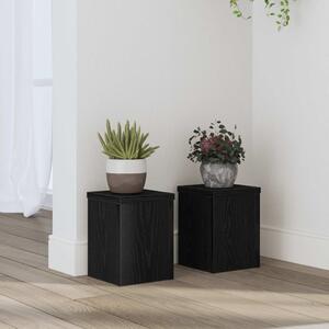 Növényállvány 2 pcs Fekete tölgy 15 x 15 x 20 cm Faanyag