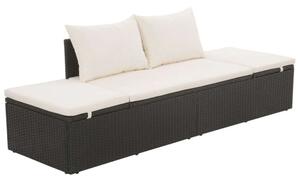VidaXL Polyrattan Napozóágy - 195x60 cm