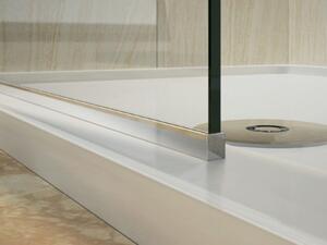 AQUATREND WALK-IN NANO zuhanyfal 10 mm vastag vízlepergető biztonsági üveggel, többféle méretben, 200 cm magas