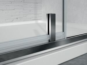 AQUATREND Pivot EXC-12 100x80/120x90 aszimmetrikus szögletes nyílóajtós zuhanykabin 6 mm vastag vízlepergető biztonsági üveggel, krómozott elemekkel, 190 cm magas