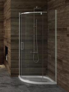 New Trendy New Komfort zuhanykabin 89x89 cm félkör alakú króm fényes/átlátszó üveg K-0436