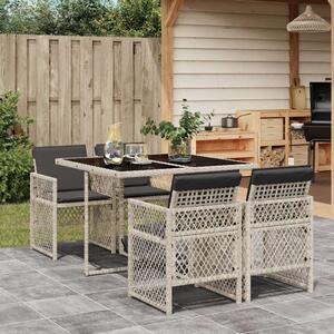 VidaXL Polyrattan Kerti Étkezőgarnitúra - 5 részes