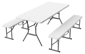 Lifetime Összecsukható Asztal és 2 Pad Szett - 183 cm