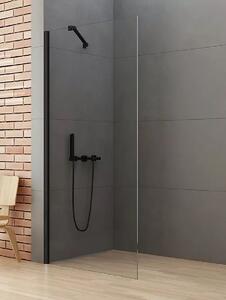 New Trendy New Soleo Black zuhanykabin fal walk-in 70 cm fekete félfényes/átlátszó üveg K-0767